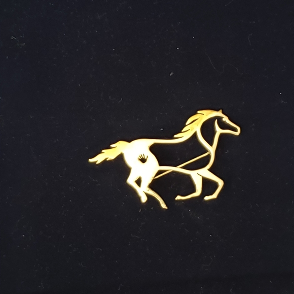 Horse pin silver and gold - Picture 8 of 10